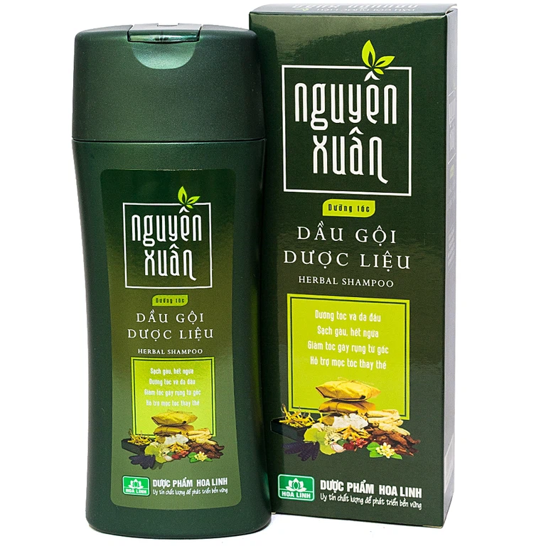 Dầu gội dược liệu Nguyên Xuân Xanh Lá dưỡng tóc và da đầu, sạch gàu, hết ngứa, giảm tóc gãy rụng (200ml)