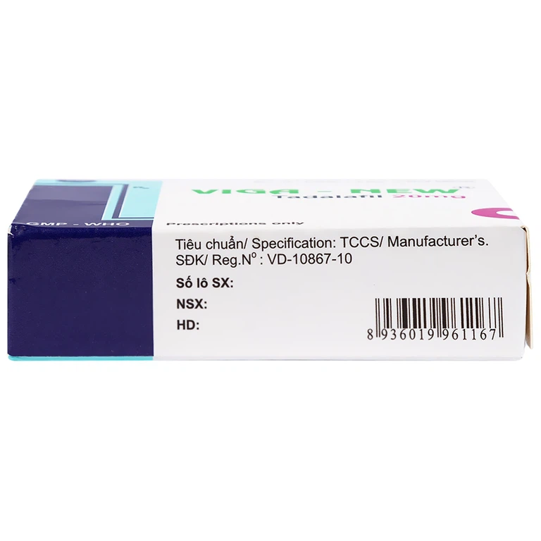 Thuốc Viga-New 20mg Armephaco điều trị rối loạn cương dương (1 vỉ x 4 viên)