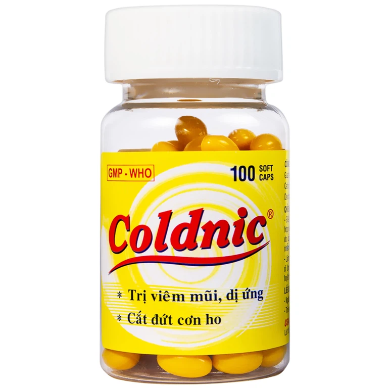 Thuốc Coldnic USA-NIC Pharma điều trị viêm mũi, dị ứng, cắt đứt cơn ho (100 viên)