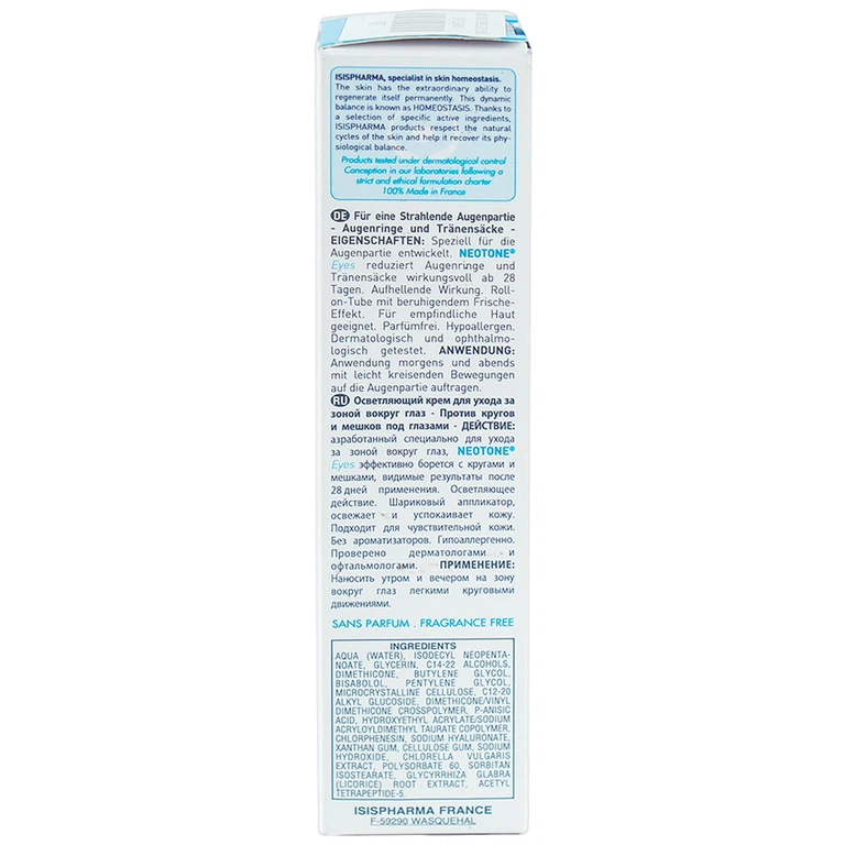 Kem IsisPharma Neotone Eyes giúp giảm quầng thâm, bọng mắt, dưỡng ẩm (15ml)