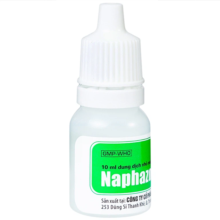 Thuốc nhỏ mũi Naphazolin 0.05% Danapha điều trị nghẹt mũi, sổ mũi, viêm mũi (10ml)