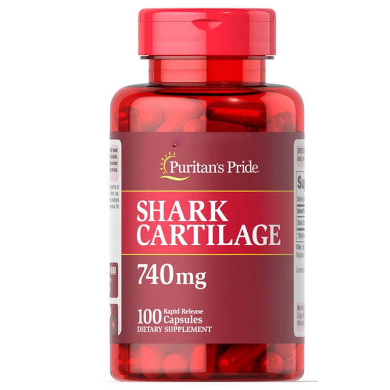 Viên uống Shark Cartilage 740mg bổ sung dưỡng chất, giúp nuôi dưỡng khớp, bảo vệ khớp (100 viên)