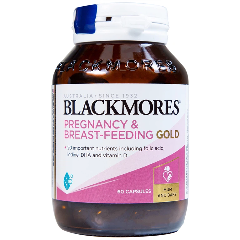 Viên uống Blackmores Pregnancy & Breast - Feeding Gold cung cấp vitamin và khoáng chất (60 viên)