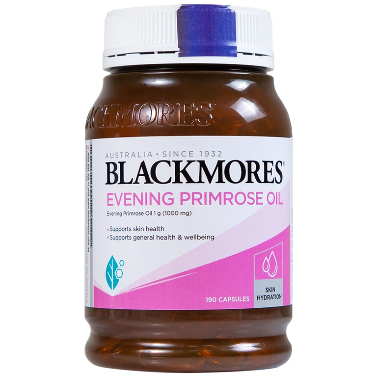 Viên uống Blackmores Evening Primrose Oil hỗ trợ làn da khỏe mạnh, dưỡng ẩm da (190 viên)