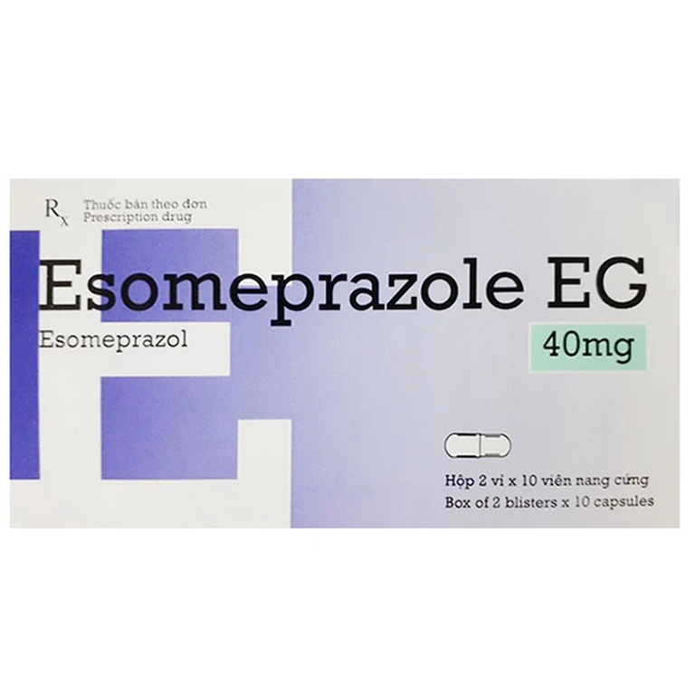 Thuốc Esomeprazole EG 40mg Pymepharco điều trị ngược dạ dày, thực quản (20 viên)