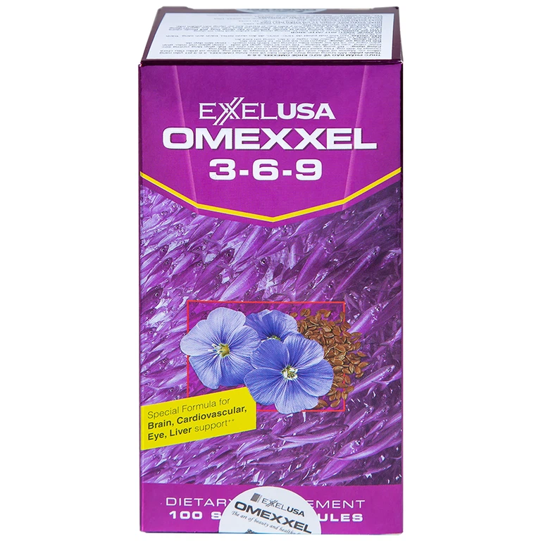 Viên uống Omexxel 3-6-9 Excelife tốt cho trí não, giúp bổ mắt (100 viên)