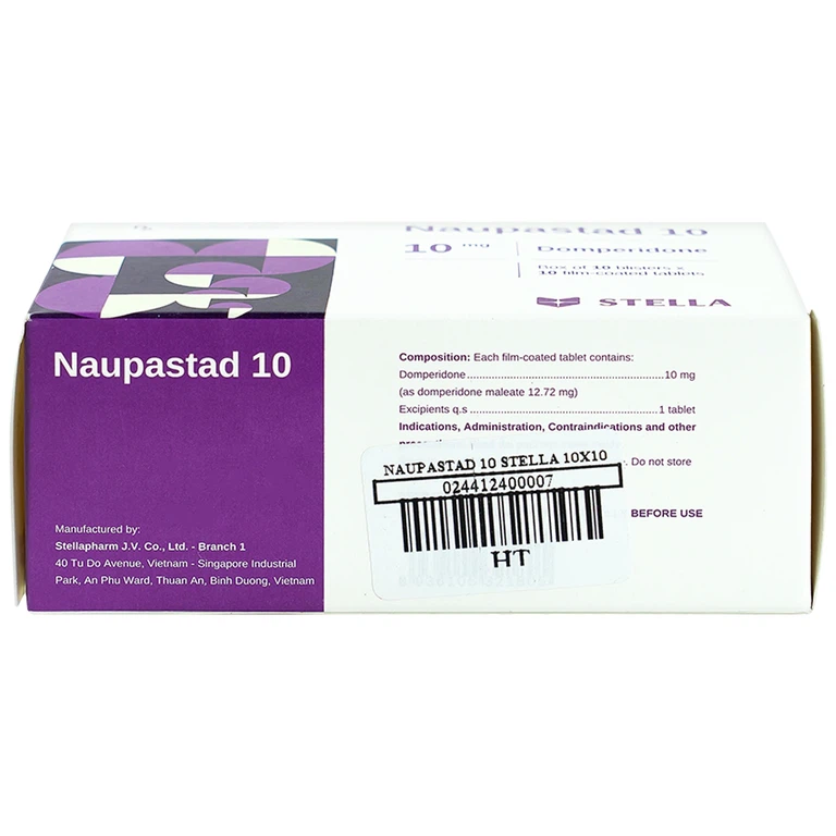 Viên nén Naupastad 10 Stella điều trị triệu chứng nôn và buồn nôn (10 vỉ x 10 viên)