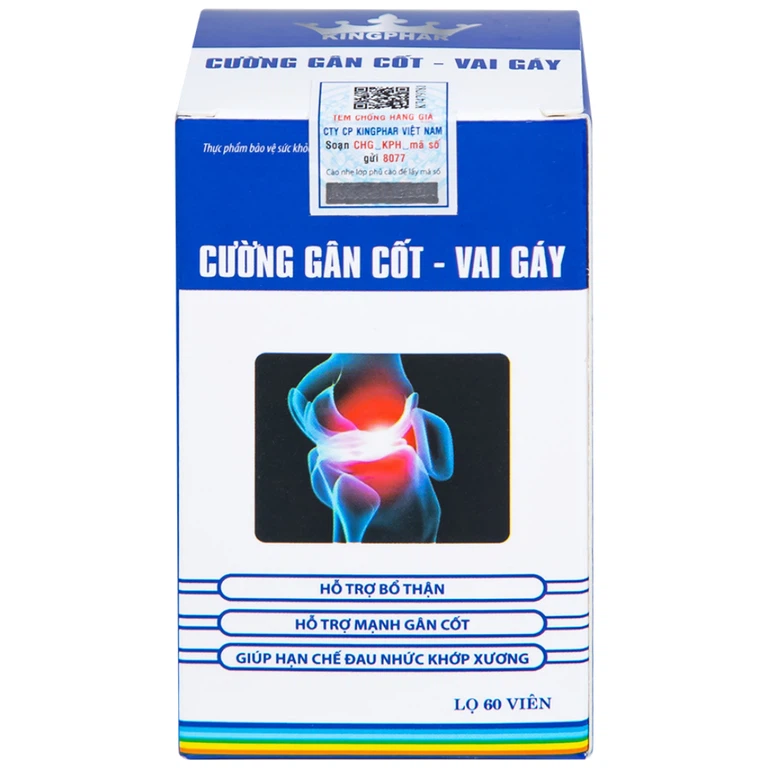 Viên uống Cường Gân Cốt - Vai Gáy Kingphar hỗ trợ bổ thận, mạnh gân cốt (60 viên)