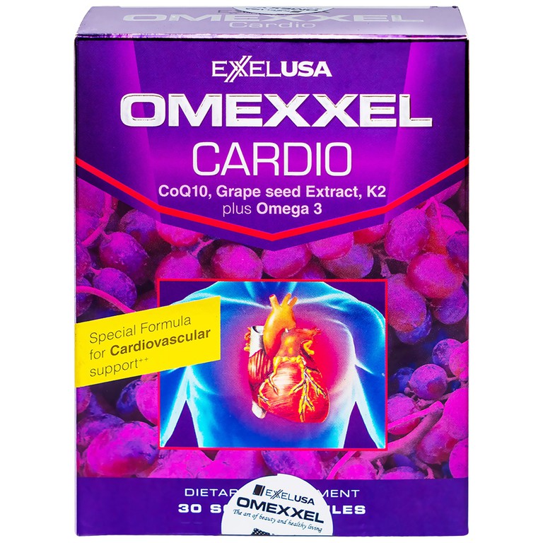 Viên nén Omexxel Cardio Excelife hỗ trợ tăng cường khả năng chống oxy hóa, hạn chế xơ vữa động mạch (3 vỉ x 10 viên)