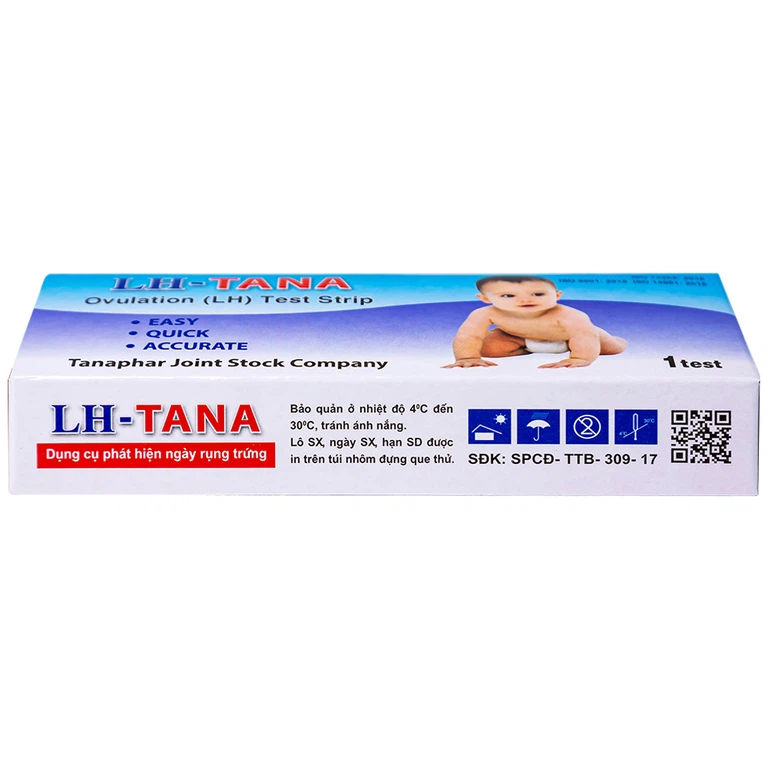 Que thử rụng trứng LH-Tana hỗ trợ phát hiện ngày rụng trứng nhanh chóng, đơn giản (12 que)