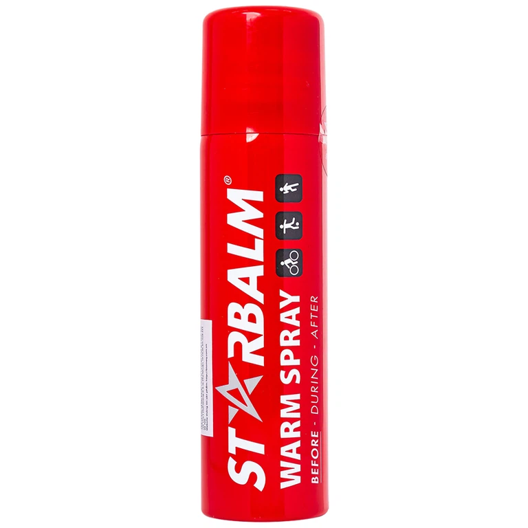 Chai xịt nóng Starbalm Warm Spray phòng tránh chấn thương cho người có tiền sử bong gân, chuột rút (150ml)