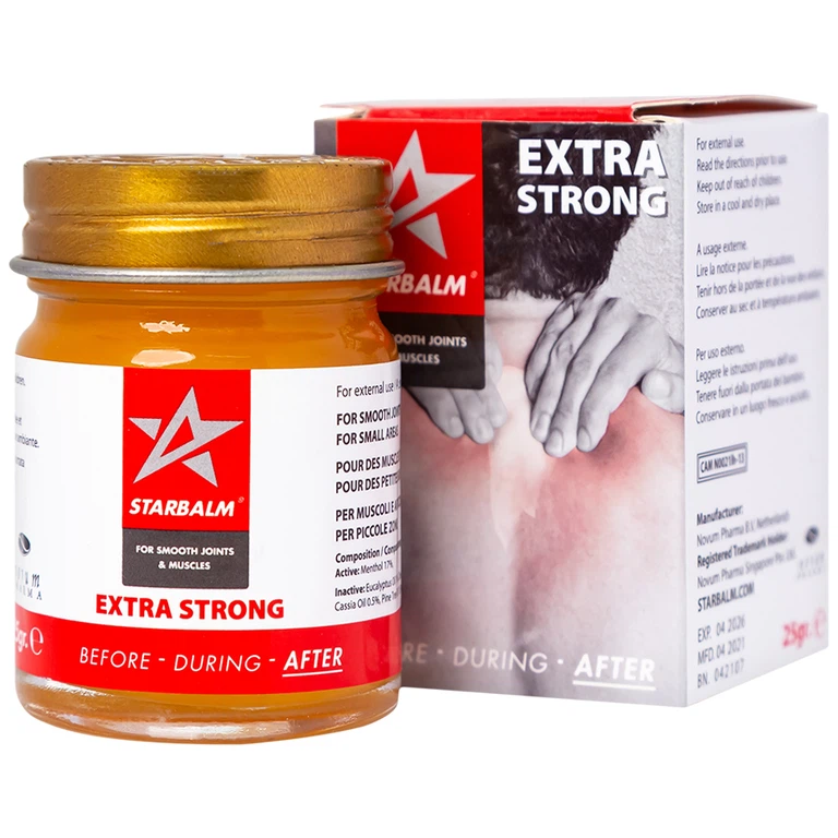 Cao Starbalm đỏ 25g xoa bóp, làm nóng, thấm sâu vào cơ, hỗ trợ chấn thương