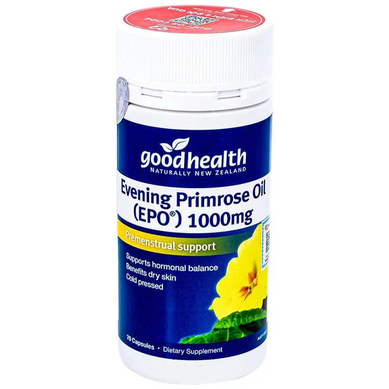 Viên uống Evening Primrose Oil (EPO) 1000mg Good Health cải thiện nội tiết tố nữ, làm đẹp da (70 viên)