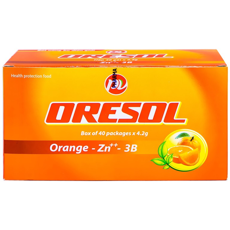Bột pha Oresol Cam Phúc Vinh giúp bù nước và bổ sung chât điện giải (40 gói x 4.2g)