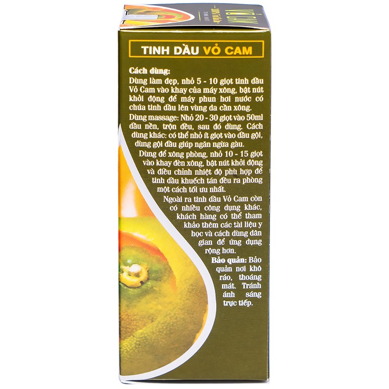 Tinh dầu Vỏ Cam Thảo Nguyên dùng để xông hơi, giúp sảng khoái tinh thần, thải độc cho da (50ml)