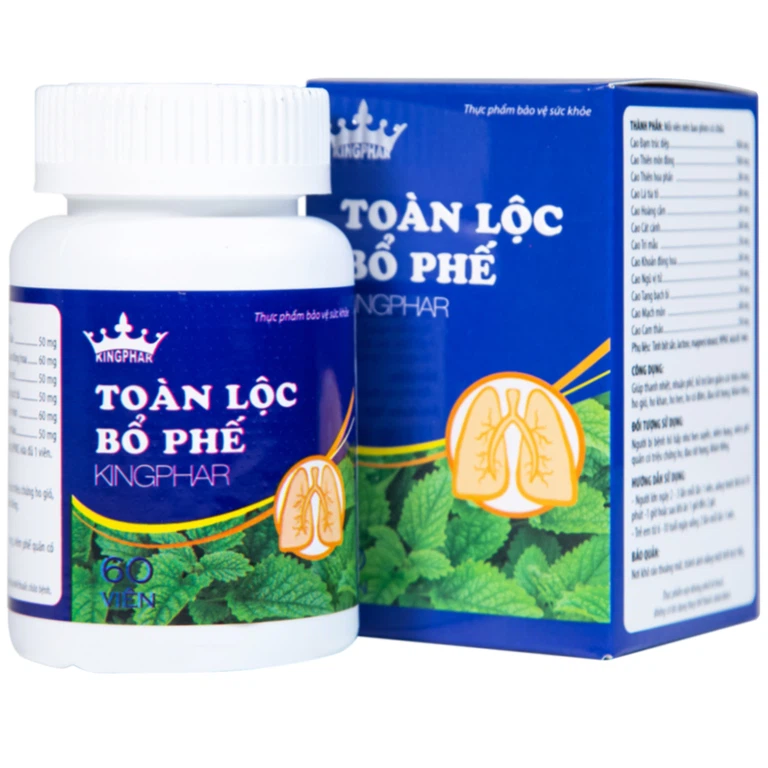 Viên uống Toàn Lộc Bổ Phế Kingphar giúp thanh nhiệt, nhuận phế (60 viên)