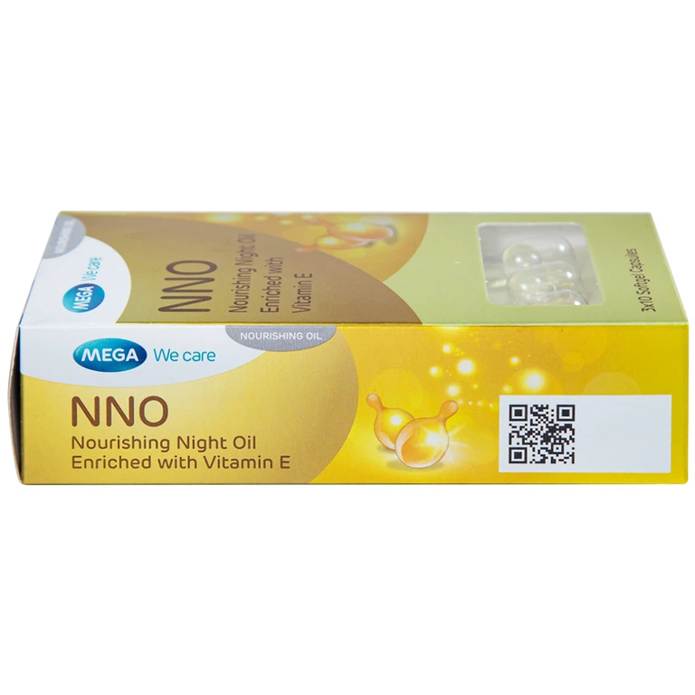Dầu dưỡng da ban đêm NNO Nourishing Night Oil MEGA We care giữ ẩm, ngừa vết nhăn, đốm nâu (3 vỉ x 10 viên)