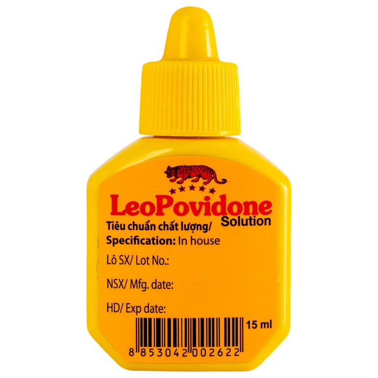 Dung dịch LeoPovidone 10% điều trị các vết thương và ngăn ngừa nhiễm khuẩn (15ml) 