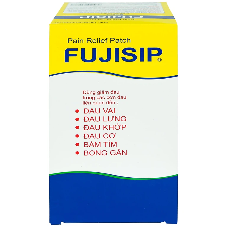 Cao dán giảm đau Fujisip 5cm x 7,5cm Thiên Ân giảm đau vai, đau lưng, đau khớp (10 miếng )