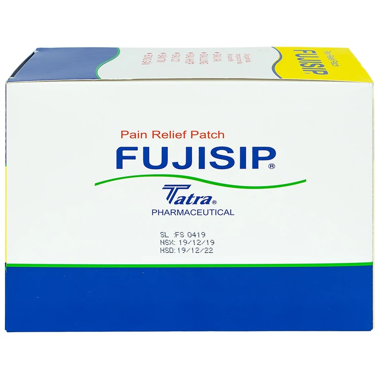Cao dán giảm đau Fujisip 5cm x 7,5cm Thiên Ân giảm đau vai, đau lưng, đau khớp (10 miếng )