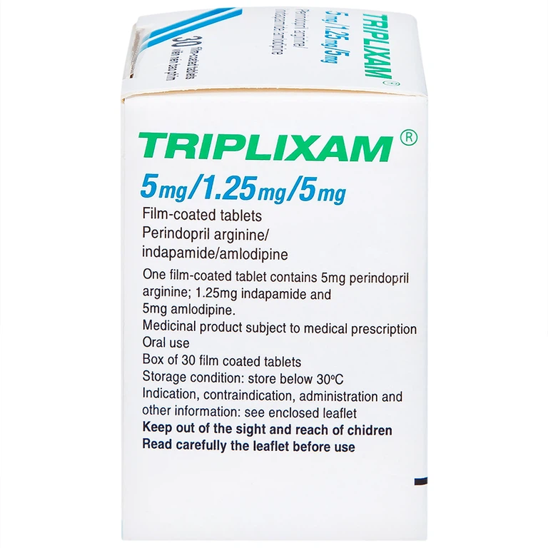 Thuốc Triplixam 5mg/1.25mg/5mg Servier điều trị tăng huyết áp (30 viên)