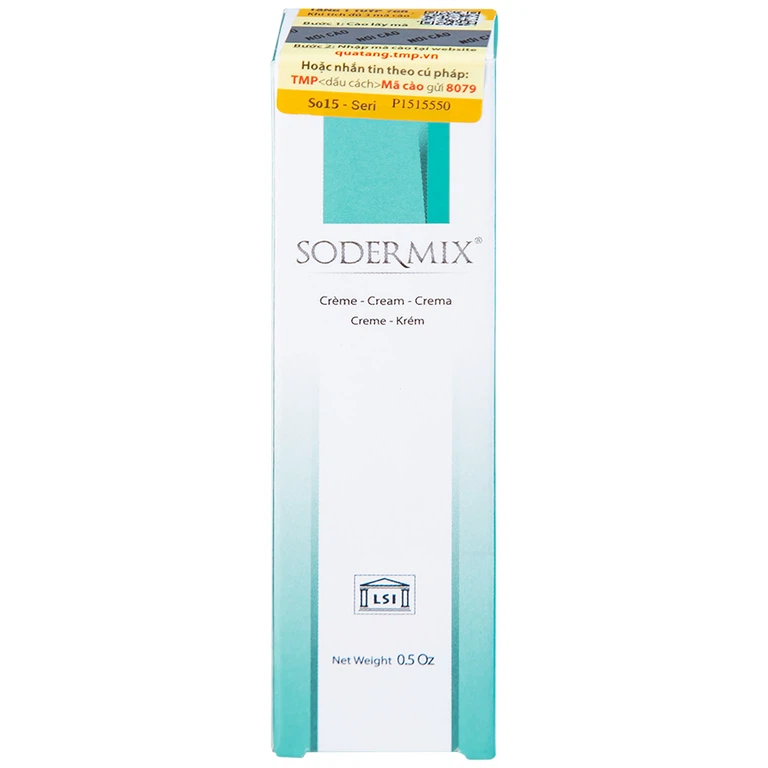 Kem bôi Sodermix giảm nhanh các triệu chứng ngứa, mẩn đỏ, mụn nước (15g)