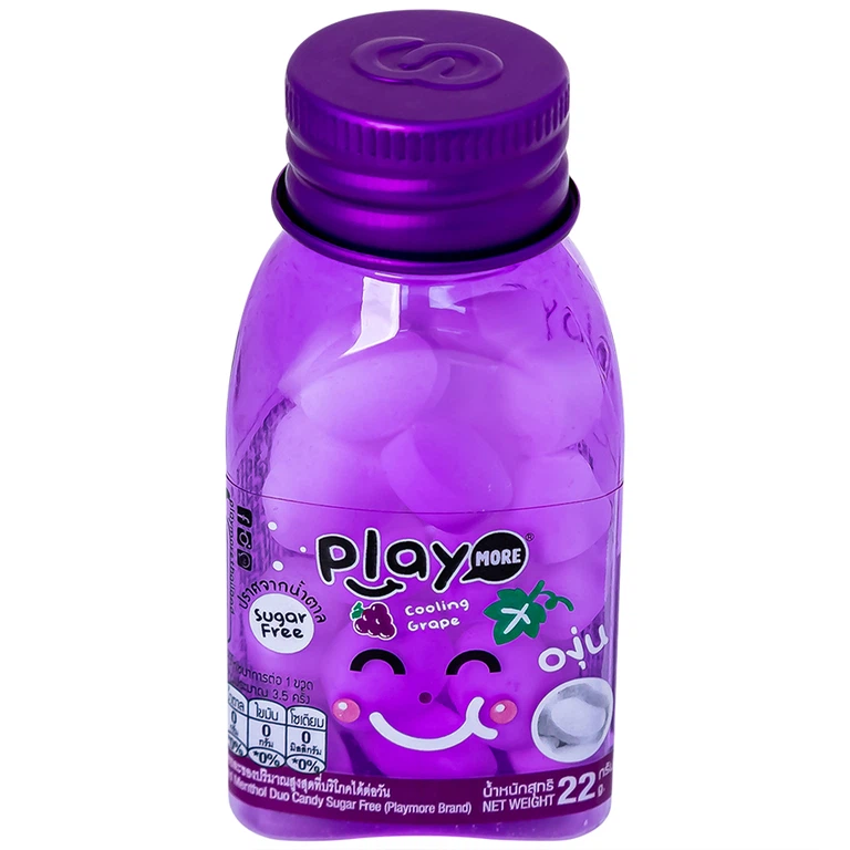Kẹo The Vị Nho Playmore (hũ 22g)