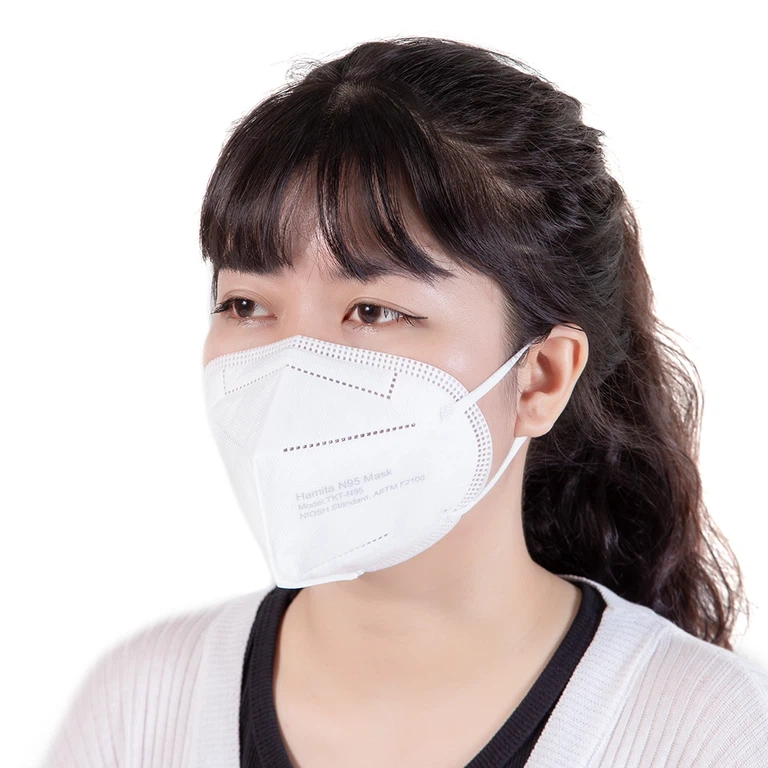 Khẩu trang N95 Hamita ngăn bụi, kháng khuẩn (10 cái)