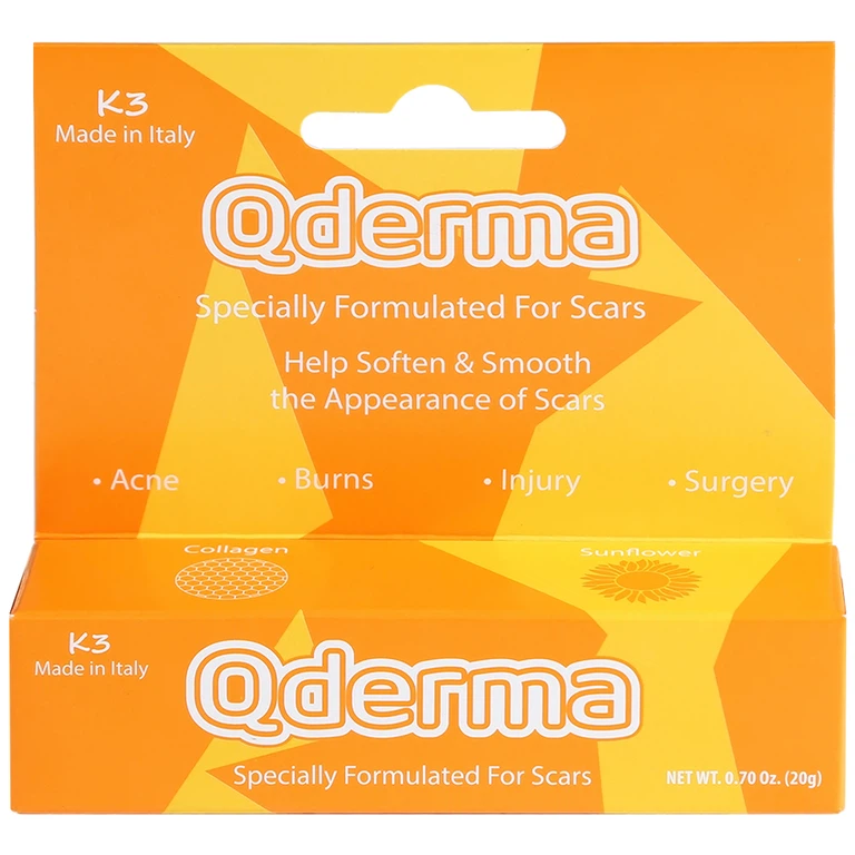 Gel Qderma giúp làm phẳng, mềm và mờ các loại sẹo (20g)