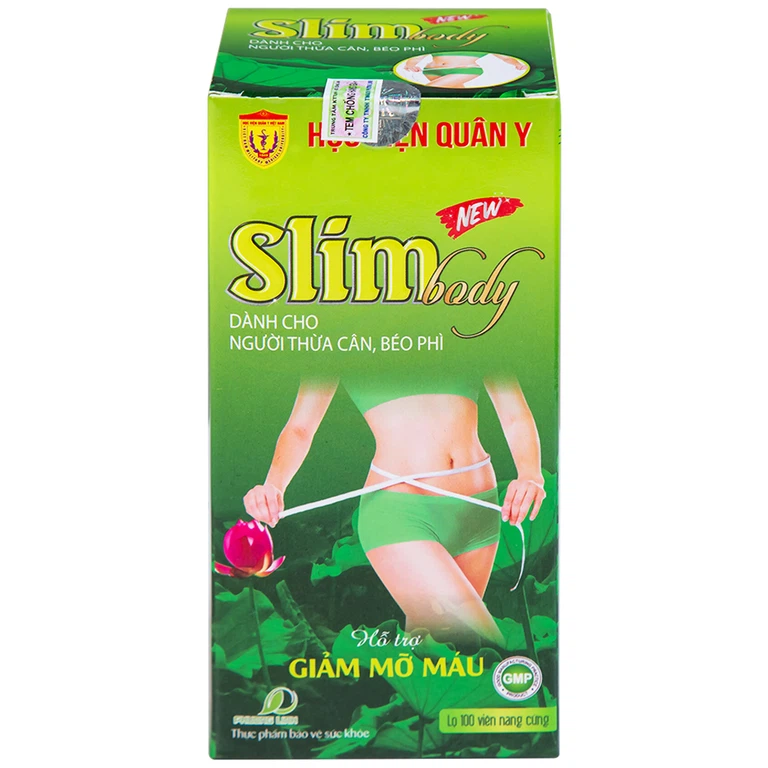 Viên uống Slim Body hỗ trợ tăng cường chuyển hóa và giảm hấp thu chất béo (100 viên)