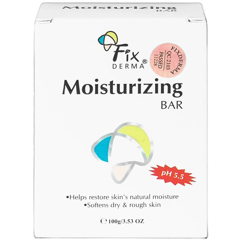 Xà phòng Fixderma Moisturizing Bar làm sạch da, dưỡng da và giữ ẩm làm da mềm mịn (100g)