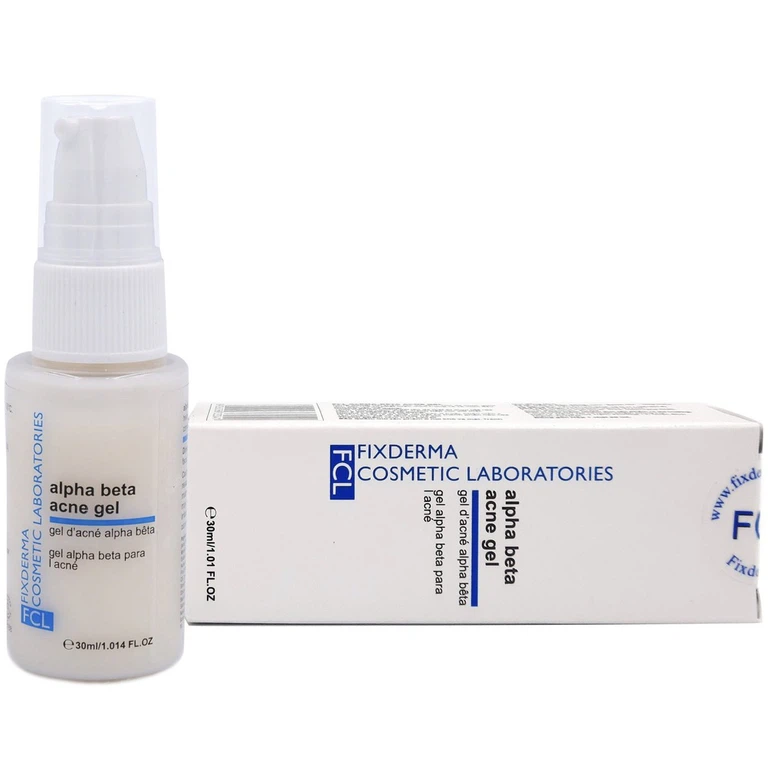 Gel Fixderma FCL Alpha-Beta Acne dành chăm sóc da mụn, hạn chế mụn trứng cá, mụn đầu đen (30ml)