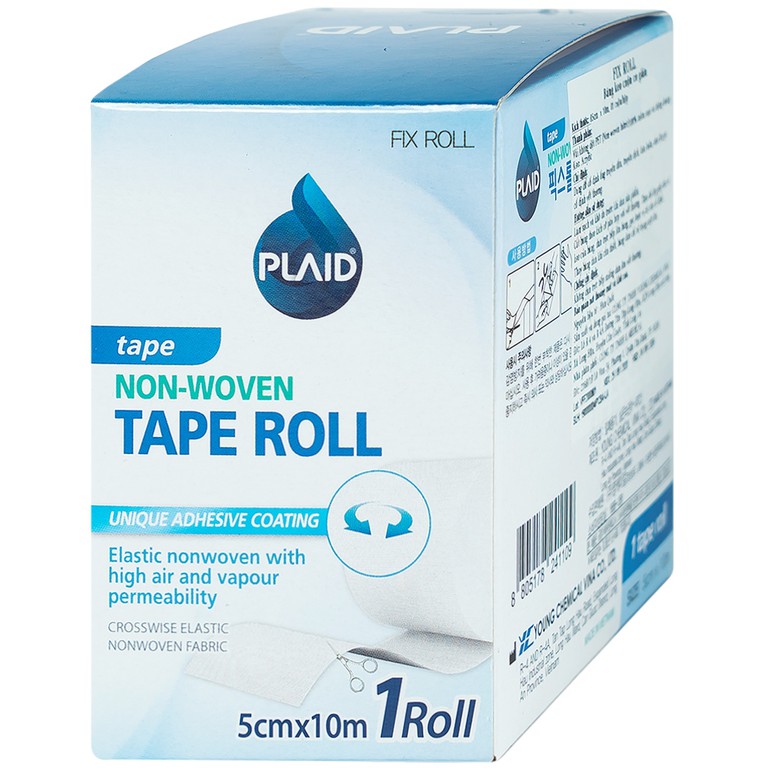 Băng keo cuộn co giãn Fix Roll 5cm x 10m Young Chemical cố định ống truyền dẫn, dán lên gạc cố định vết thương (1 cuộn)