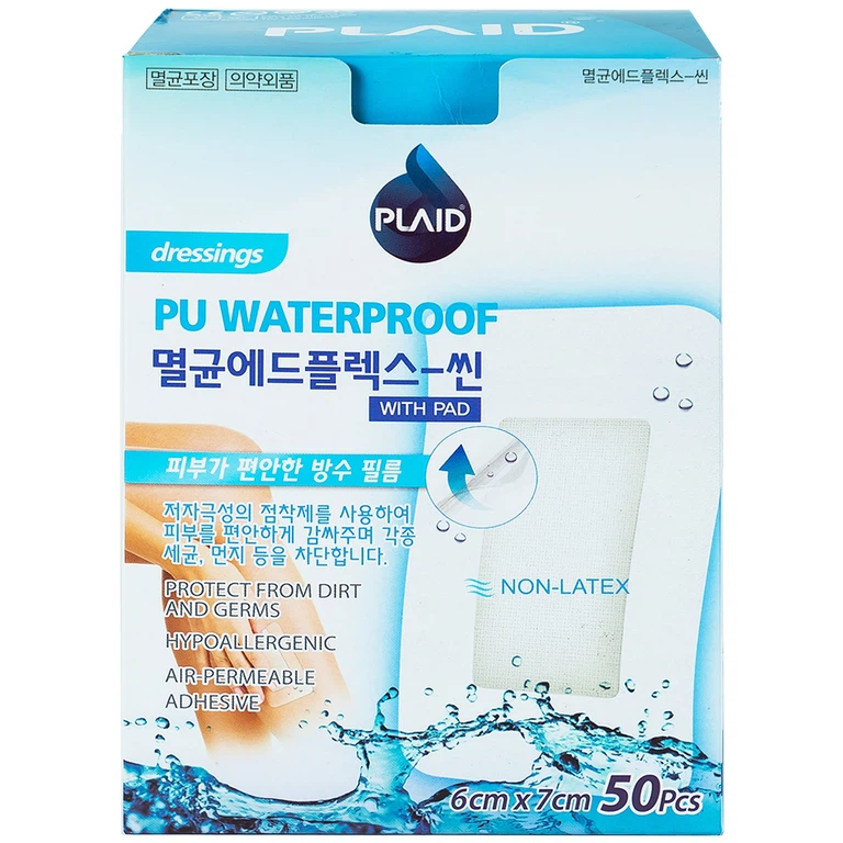 Băng gạc vô trùng không thấm nước Sterile Adflex (With-Pad) 6cm x 7cm Young Chemical hỗ trợ bảo vệ vết thương (50 miếng)