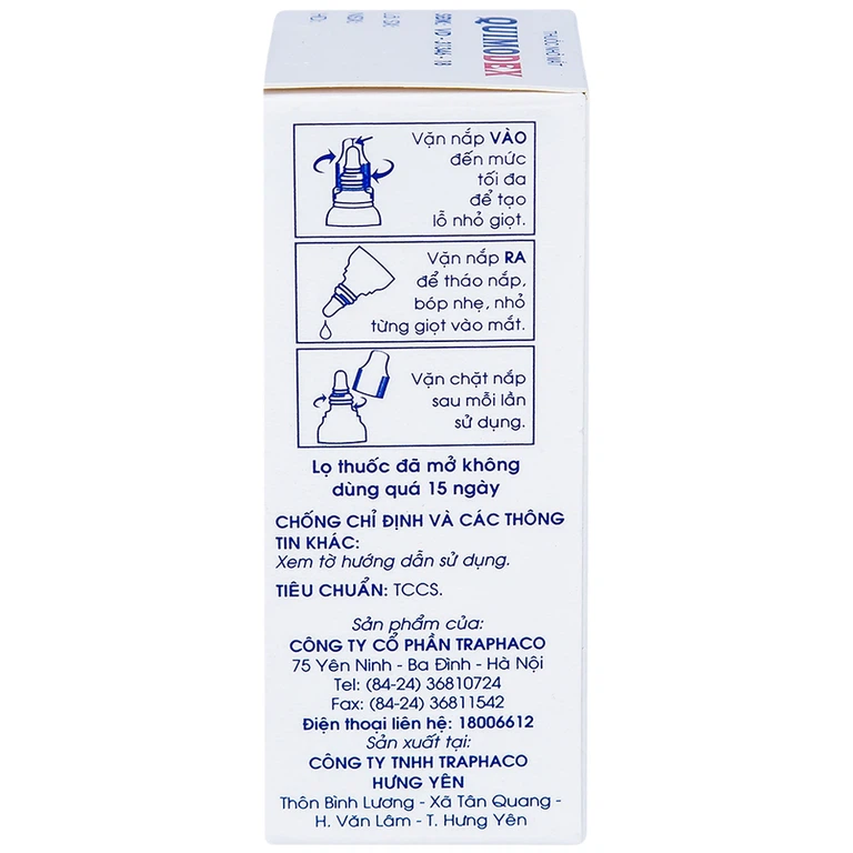 Thuốc nhỏ mắt Quimodex Traphaco điều trị các chứng nhiễm khuẩn mắt (5ml)