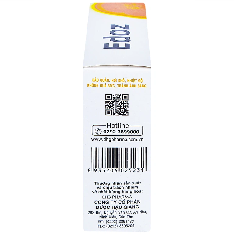 Bột sủi bọt Edoz DHG hỗ trợ trung hòa acid dạ dày (24 gói x 2g)