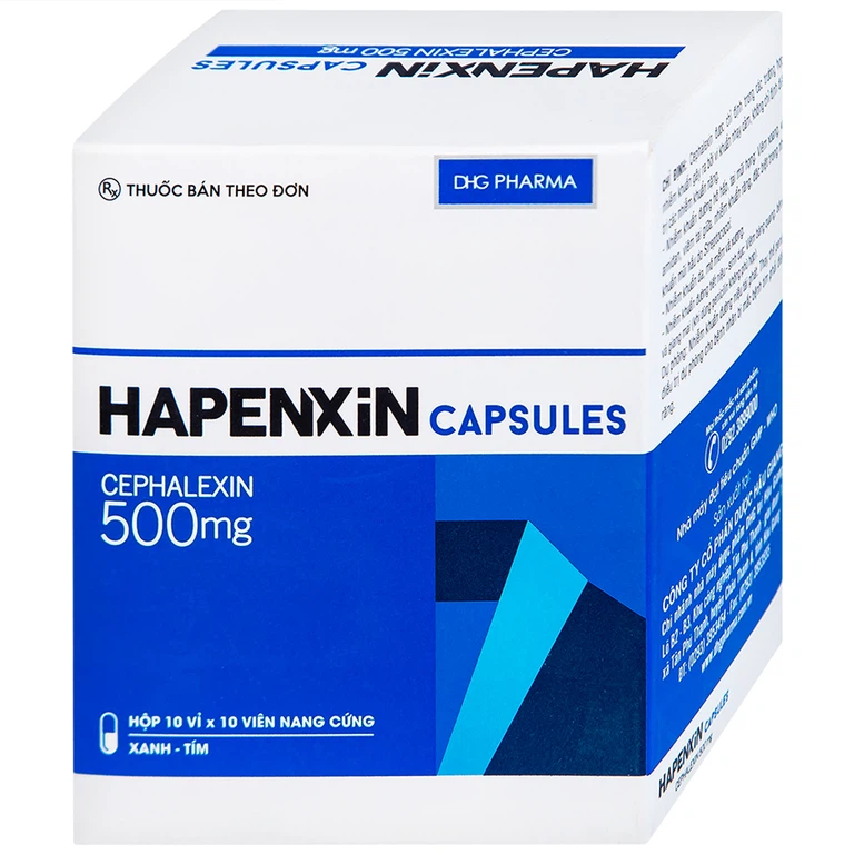 Thuốc Hapenxin Capsules DHG điều trị nhiễm khuẩn (10 vỉ x 10 viên)