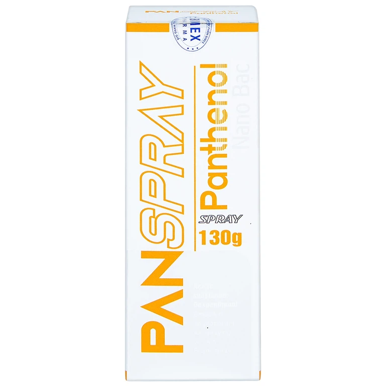 Xịt PanSpray Panthenol hỗ trợ giảm đau, rát, hạn chế tổn thương, viêm nhiễm da (130g)
