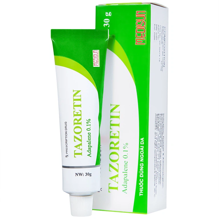 Gel bôi ngoài da Tazoretin điều trị mụn trứng cá vừa và nhẹ (30g) 