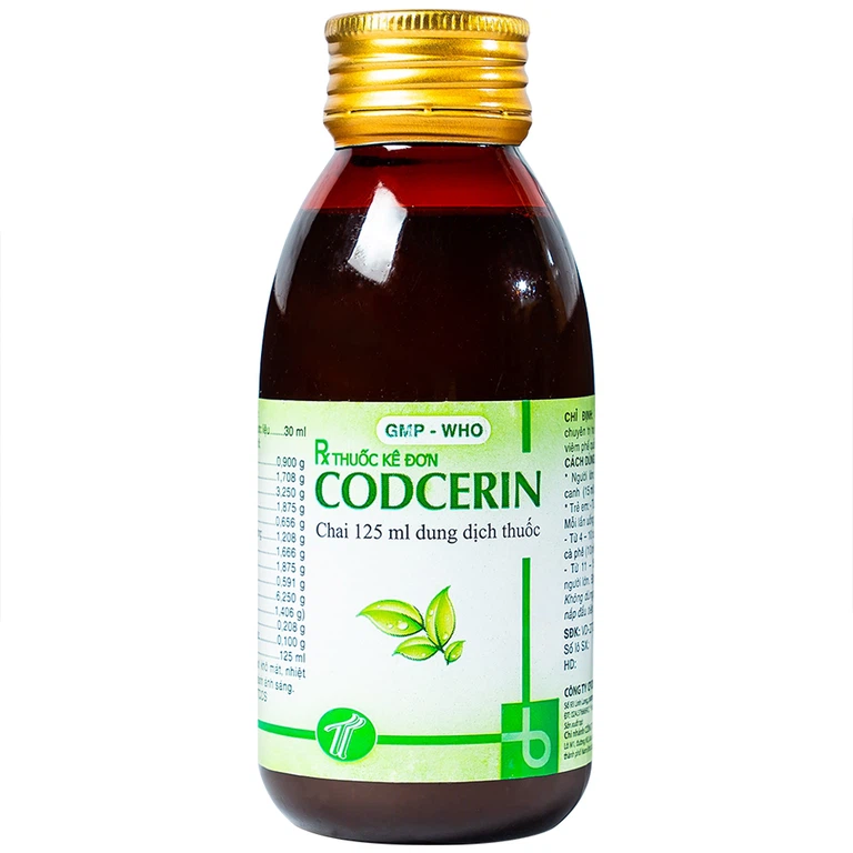 Dung dịch thuốc Codcerin Trường Thọ Pharma chữa ho, tiêu đờm (125ml)