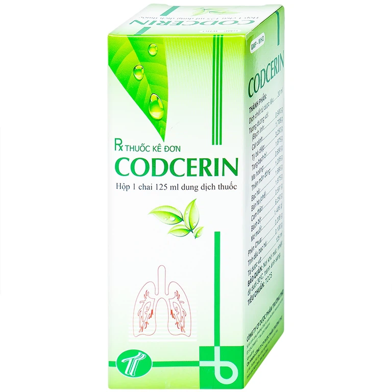 Dung dịch thuốc Codcerin Trường Thọ Pharma chữa ho, tiêu đờm (125ml)