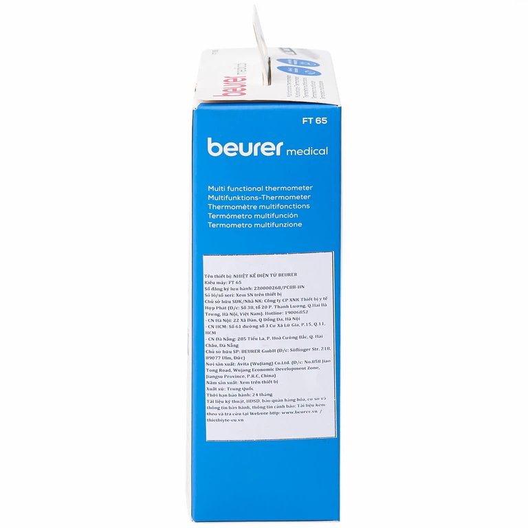 Nhiệt kế điện tử Beurer Medical FT65 hỗ trợ đo ở các vị trí tai, trán, cơ thể (1 chiếc)