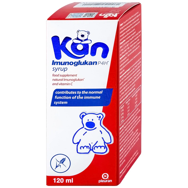 Syrup Kan Imunoglukan P4H Pleuran hỗ trợ tăng cường đề kháng ở trẻ em (120ml)