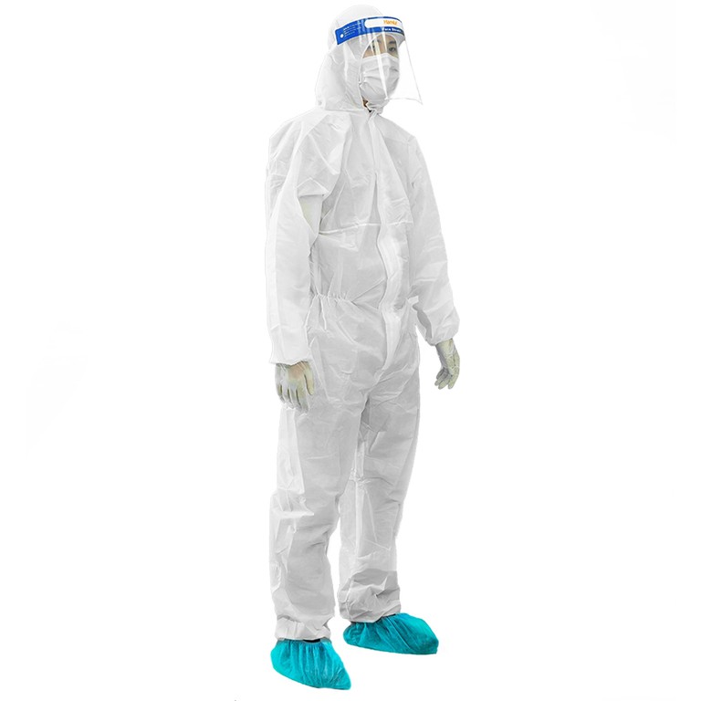 Bộ quần áo phòng, chống dịch Protective Coverall bảo vệ cơ thể khỏi các tác nhân độc hại