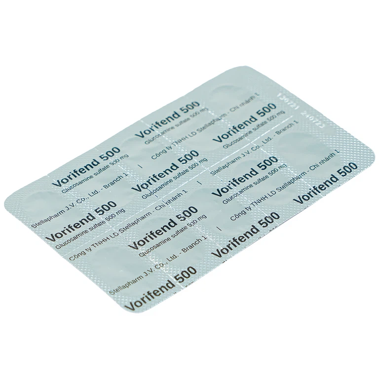 Thuốc Vorifend 500 Stella giảm triệu chứng của thoái hoá khớp gối (6 vỉ x 10 viên)