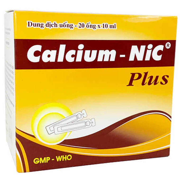 Dung dịch uống Calcium - NiC Plus bổ sung, phòng ngừa thiếu Canxi (20 ống x 10ml)