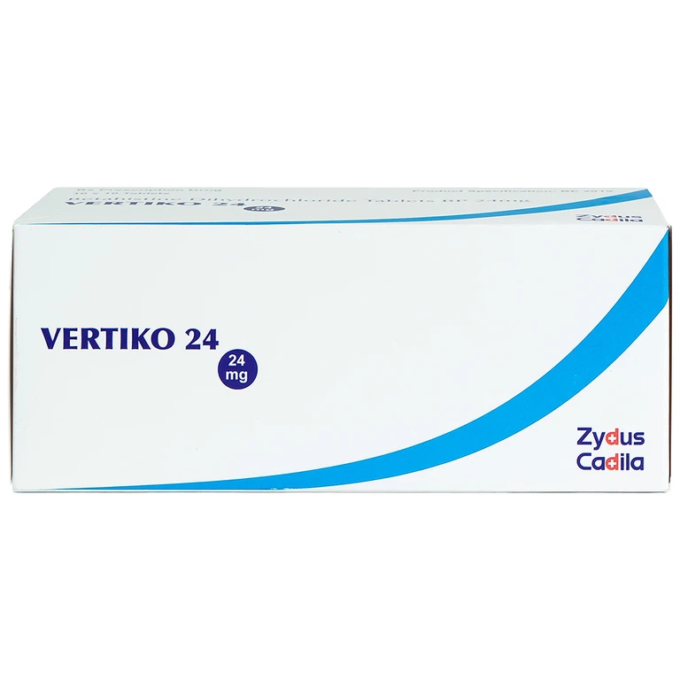 Thuốc Vertiko 24 Cadila điều trị chóng mặt, suy giảm thính giác (10 vỉ x 10 viên)