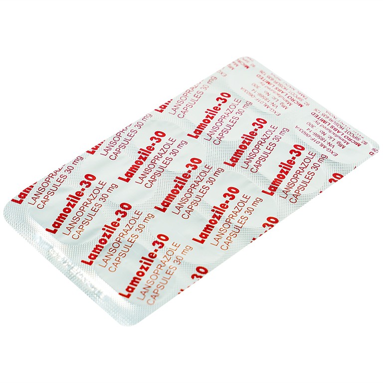 Viên nang cứng Lamozile 30 Micro điều trị loét tá tràng, loét dạ dày, viêm thực quản (3 vỉ x 10 viên) 