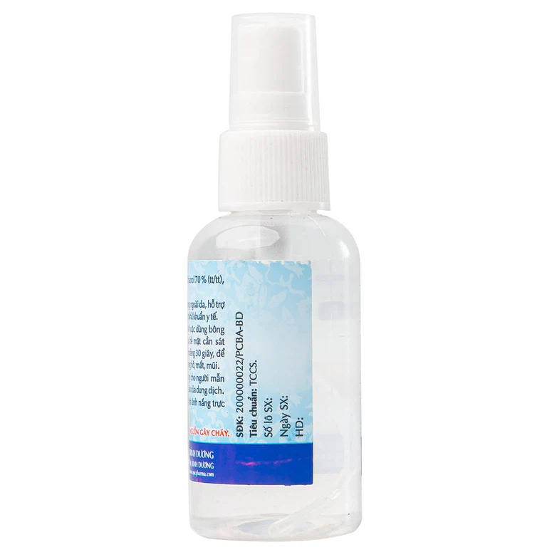 Cồn xịt sát khuẩn Ethanol 70 độ OPC chuyên dùng để sát trùng ngoài da (60ml)