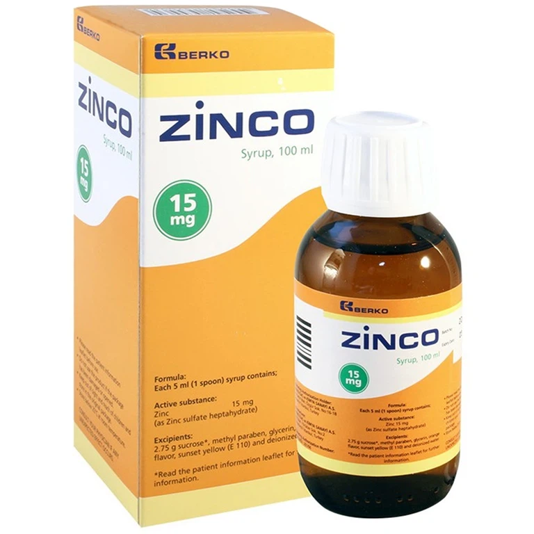 Siro Zinco 100ml Berko bổ sung kẽm cho cơ thể